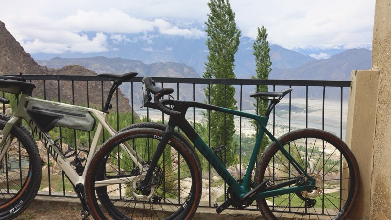 The Canyon Grail gravel bike in dark green