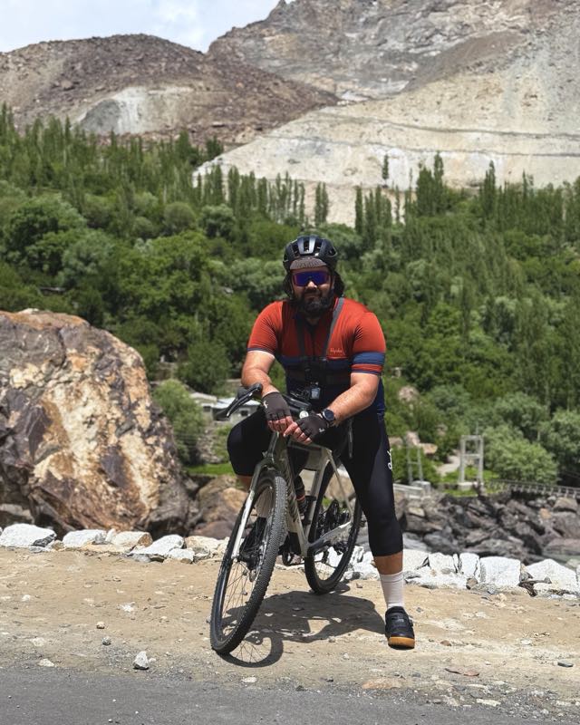 Numaan on a winter ride in Baltistan